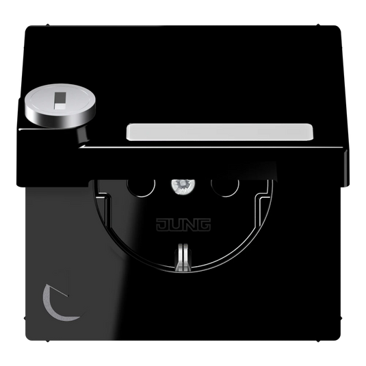 Tomada SCHUKO® com Tampa Basculante e Fechadura de Segurança LS JUNG