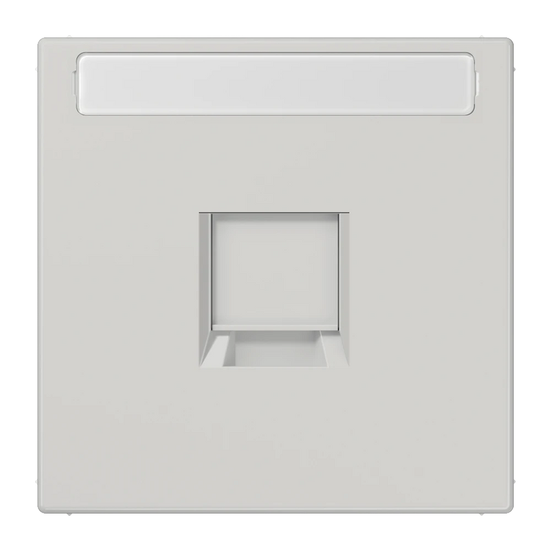 Load image into Gallery viewer, Placa central para conectores RJ UMA-CAT6A cinzento claro JUNG
