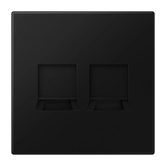 Placa Central para Conectores RJ 2x UMA-CAT6A Preto JUNG