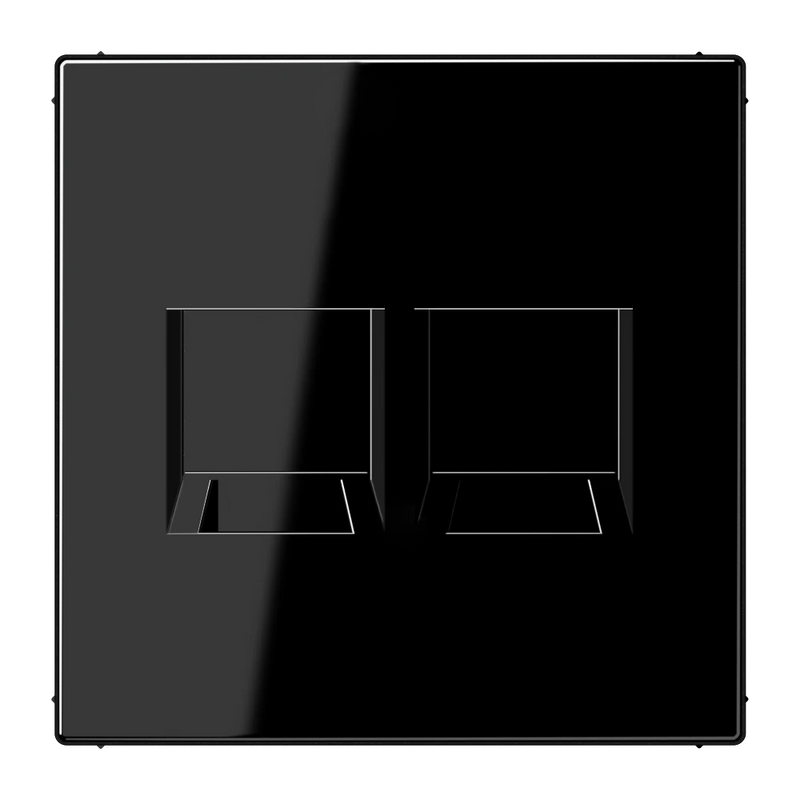 Chargez l'image dans la visionneuse de la galerie, Placa Central para Conectores RJ 2x UMA-CAT6A Preto JUNG

