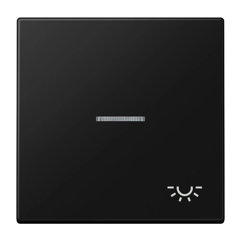 Carregue imagem no visualizador da galeriaTecla simples símbolo luz com visor preto mate LS JUNG
