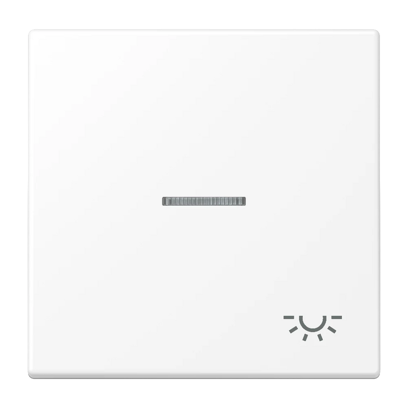 Carregue imagem no visualizador da galeriaTecla simples símbolo luz com visor branco mate LS JUNG
