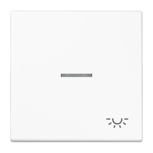 Tecla simples símbolo luz com visor branco LS JUNG