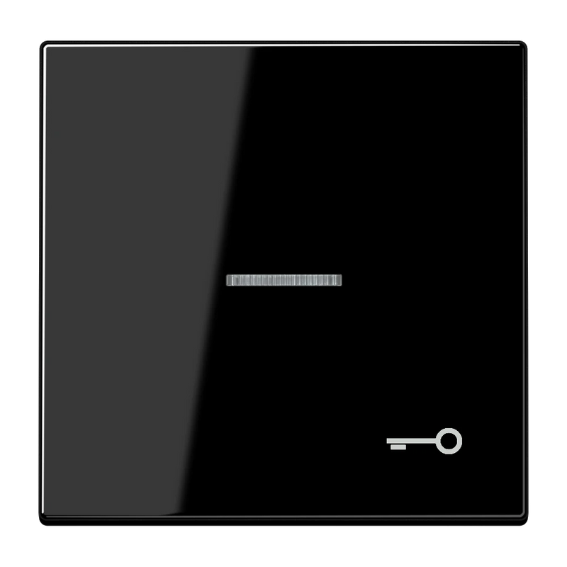Chargez l'image dans la visionneuse de la galerie, Tecla simples com símbolo porta e visor preto LS JUNG
