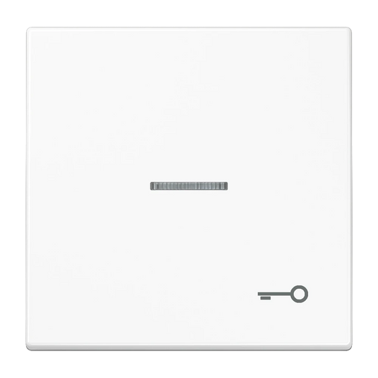 Tecla simples com símbolo porta e visor branco LS JUNG