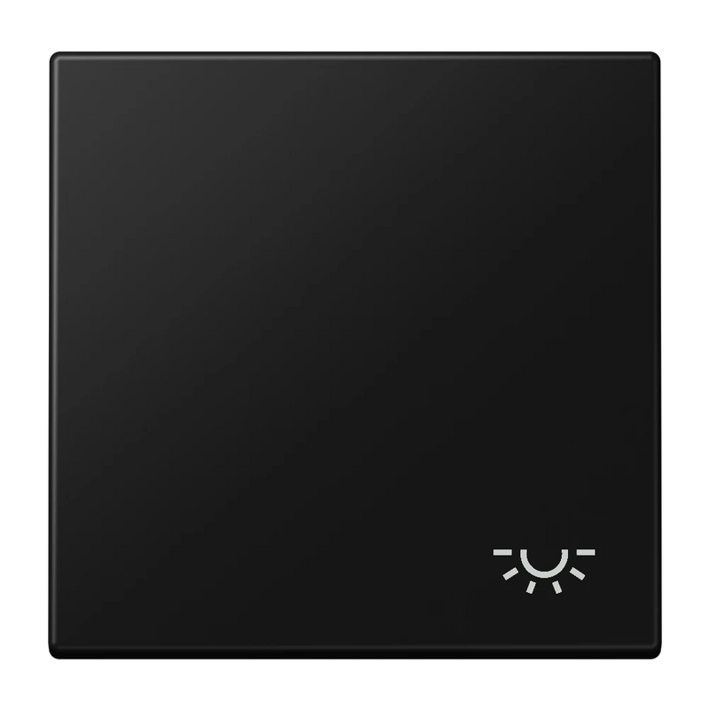 Carregue imagem no visualizador da galeriaTecla simples símbolo luz preto mate LS JUNG
