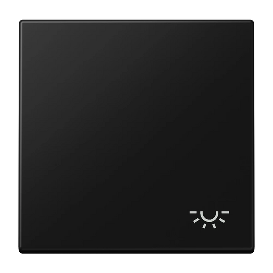 Tecla simples símbolo luz preto mate LS JUNG