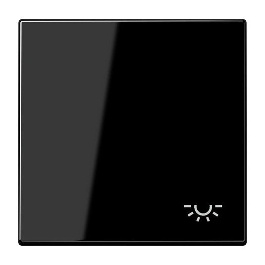 Tecla simples símbolo luz preto LS JUNG