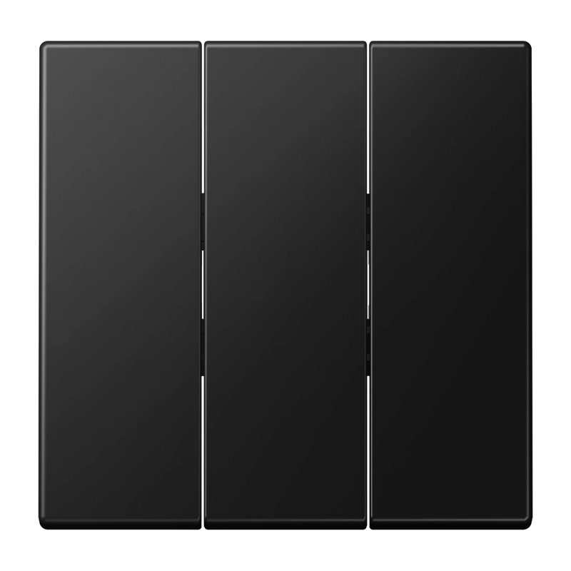 Load image into Gallery viewer, Tecla triplo em termoplástico lacado preto mate Série LS JUNG
