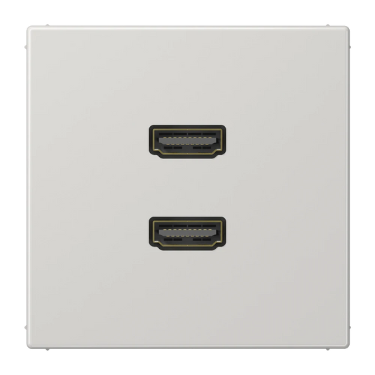 Adaptador HDMI 2 x Termoplástico Cinzento Claro LS JUNG
