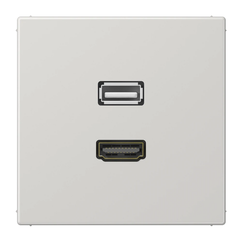 Chargez l'image dans la visionneuse de la galerie, Adaptador HDMI / USB 2.0 em Termoplástico Cinzento Claro LS JUNG
