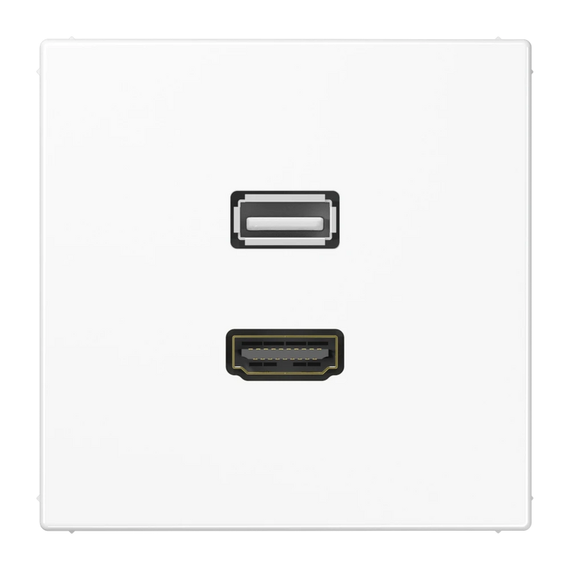 Chargez l'image dans la visionneuse de la galerie, Adaptador HDMI / USB 2.0 em Termoplástico Cinzento Claro LS JUNG
