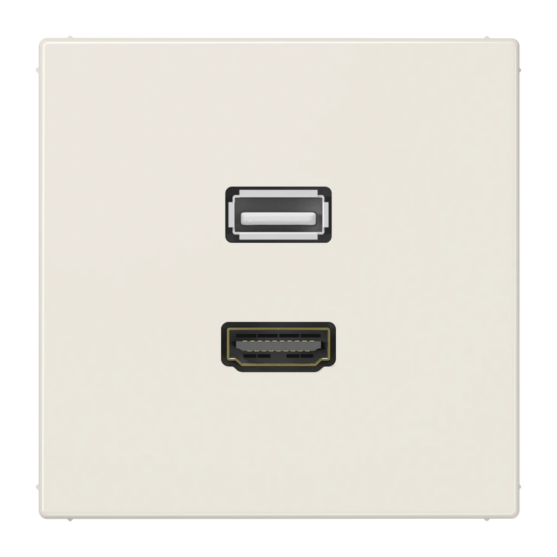 Chargez l'image dans la visionneuse de la galerie, Adaptador HDMI / USB 2.0 em Termoplástico Cinzento Claro LS JUNG
