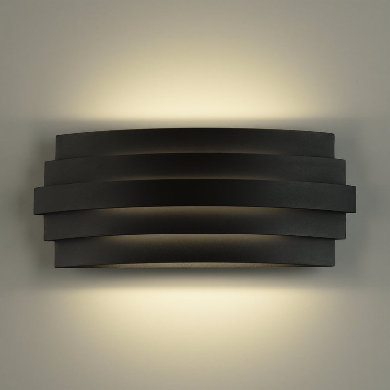 Carregue imagem no visualizador da galeriaAplique de Parede LED em preto - Temperatura de cor ajustável
