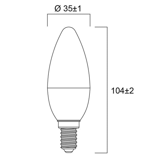 Lâmpada Led toledo Sylvania candle  e14 4.5W-40w-470 lm 4000K