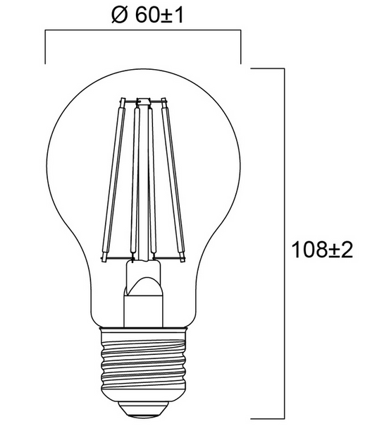 Vintage-Lampe Toledo Retro-Glas klare LED Sylvania 4,5 W/2700 K 470 lm E-27