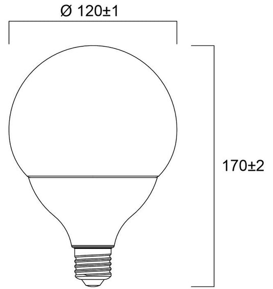 Lâmpada Led toledo G120 Sylvania e27 20W-150w-2450 lm 2700K