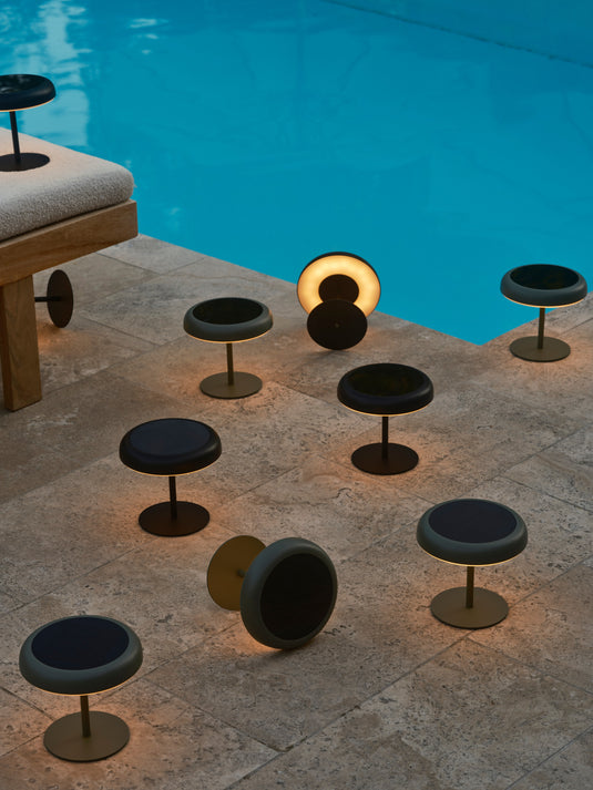 Candeeiro de mesa portátil a bateria solar, sem fios, verde, exterior e interior - Elmer - Nordlux