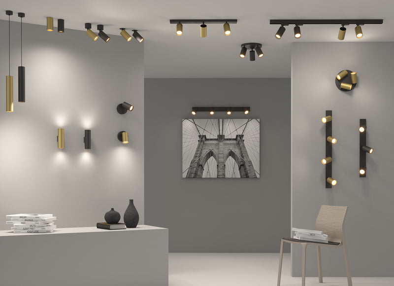 Load image into Gallery viewer, Black adjustable wall light
