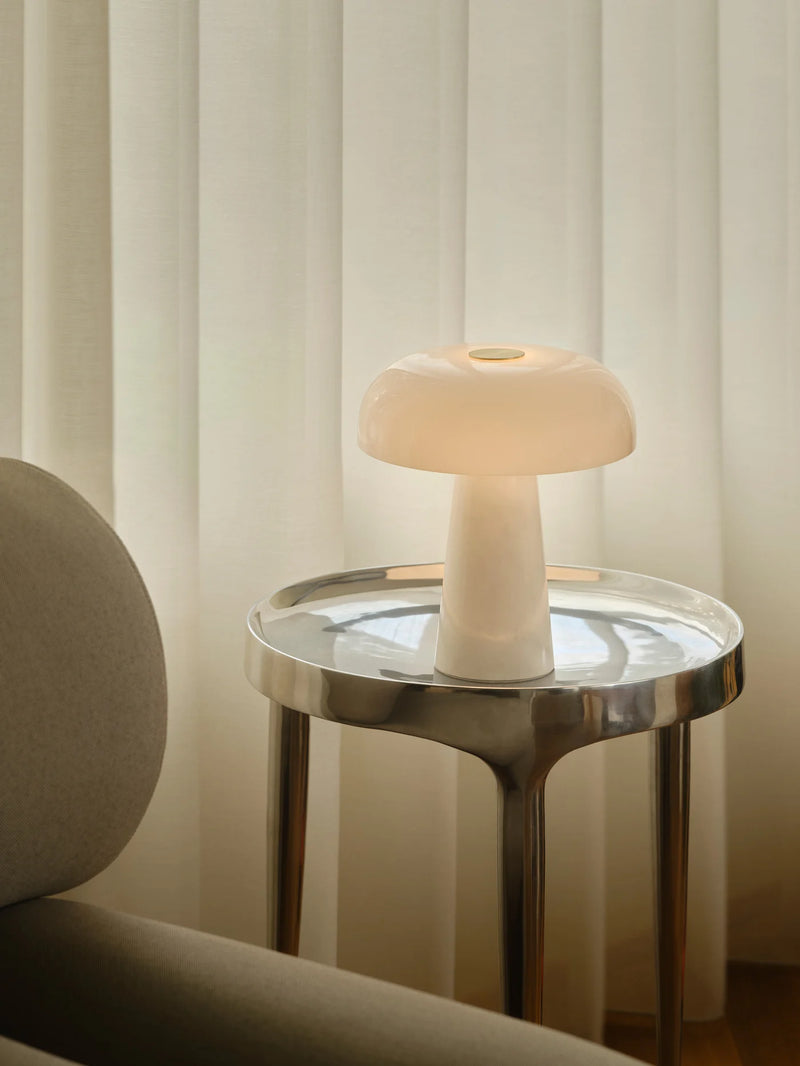 Load image into Gallery viewer, Glossy white mini table lamp - Nordlux
