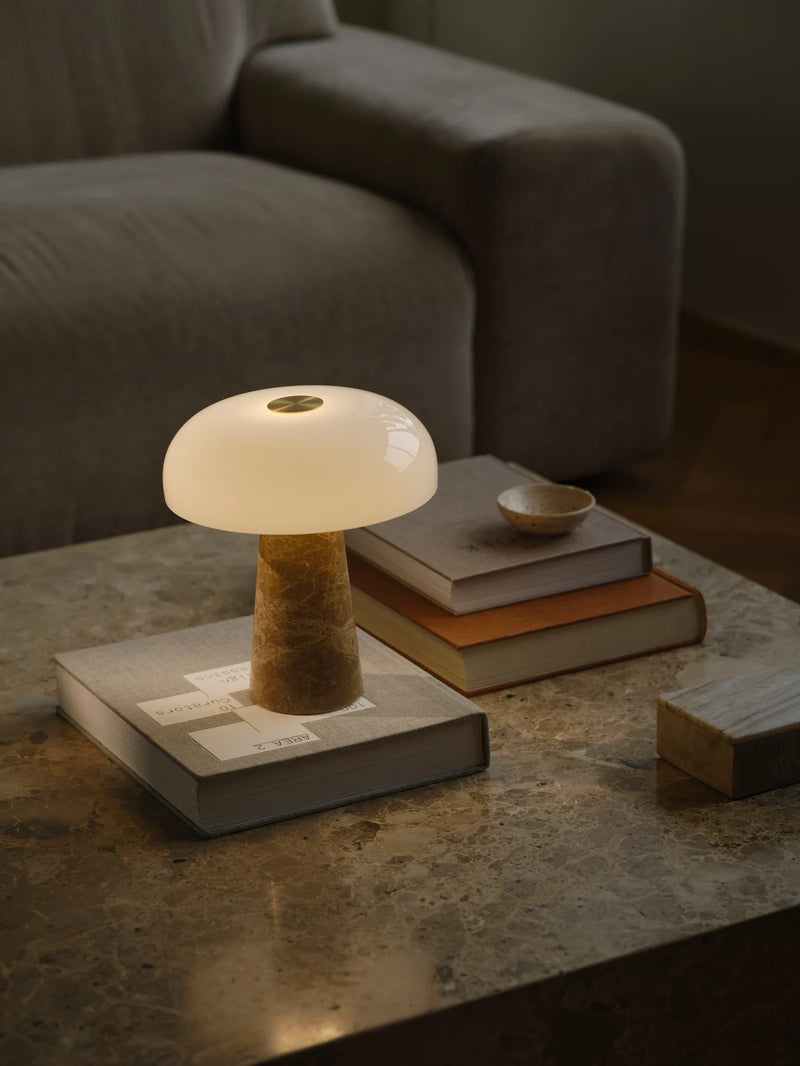 Load image into Gallery viewer, Glossy beige mini table lamp - Nordlux
