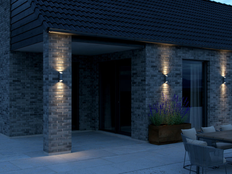 Carregue imagem no visualizador da galeriaAplique de parede exterior, em alumínio antracite, Nico Round 22 - Nordlux
