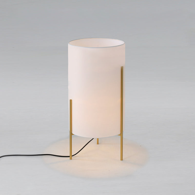 Load image into Gallery viewer, White table lamp with technical gold - 400mm
