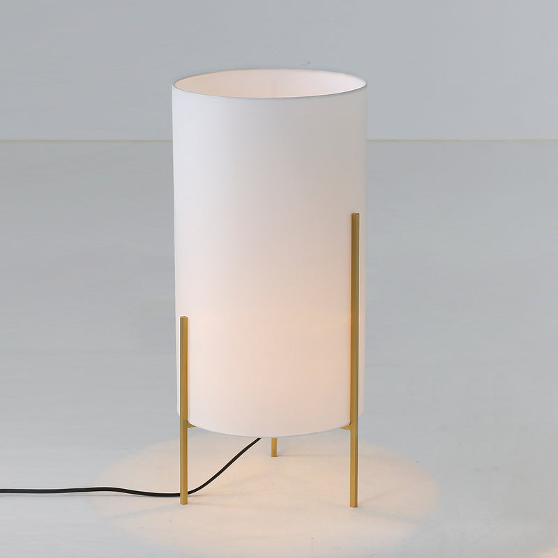 Load image into Gallery viewer, White table lamp with technical gold - 550mm
