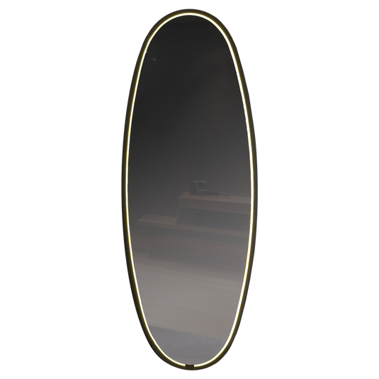 Miroir ovale avec lumière LED 3000k