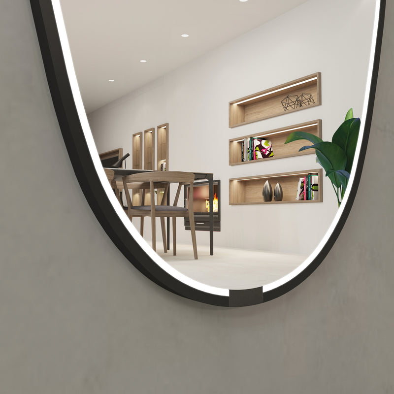 Chargez l&#39;image dans la visionneuse de la galerie, Miroir ovale avec lumière LED 3000k
