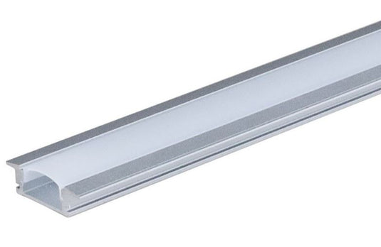 Perfil p/ Fita Led embutir Difusor Opalino  (preço ao metro - compra obrigatória em múltiplos de 2)