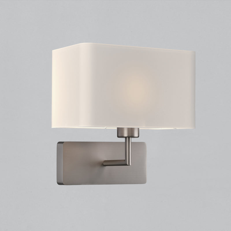 Carregue imagem no visualizador da galeriaAplique de Parede branco e acabamento níquel mate
