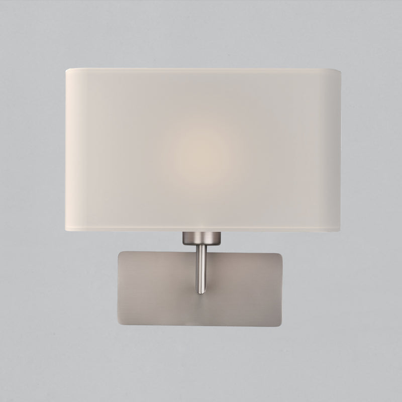 Carregue imagem no visualizador da galeriaAplique de Parede branco e acabamento níquel mate
