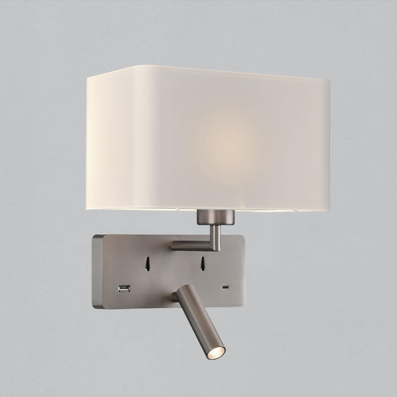 Load image into Gallery viewer, Wall light with adjustable light and USB-C and USB-A charging
