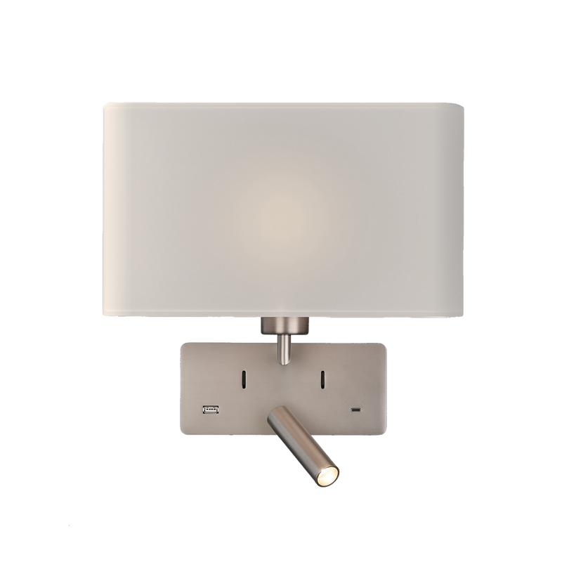 Load image into Gallery viewer, Wall light with adjustable light and USB-C and USB-A charging
