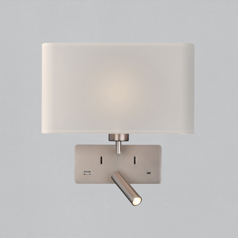Load image into Gallery viewer, Wall light with adjustable light and USB-C and USB-A charging
