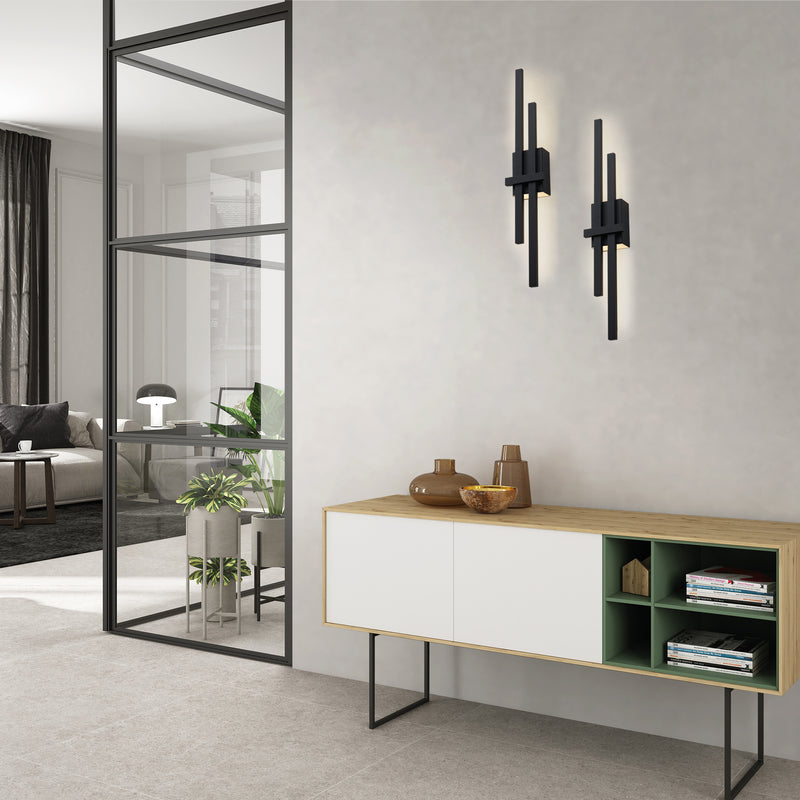 Cargue la imagen en el visor de la galería, Aplique de Parede LED em preto - Temperatura de cor ajustável
