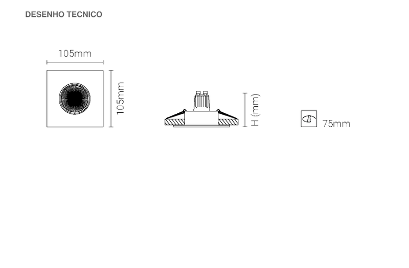 Carregue imagem no visualizador da galeriaLuminária de Encastrar com Aba de Remate Tromilux
