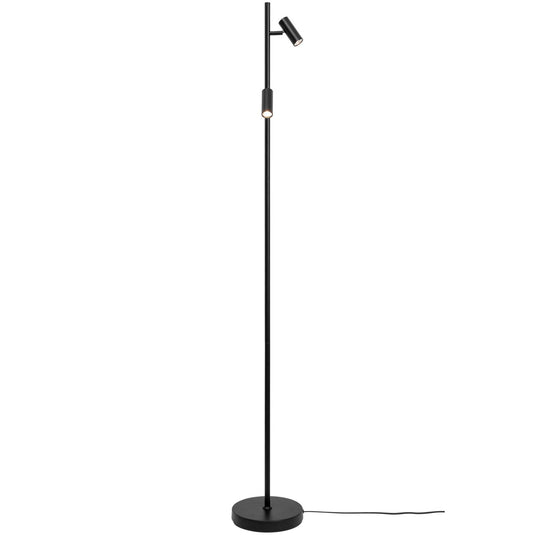 Candeeiro de Pé Preto com Cabeça Ajustável e LED Regulável OMARI NORDLUX