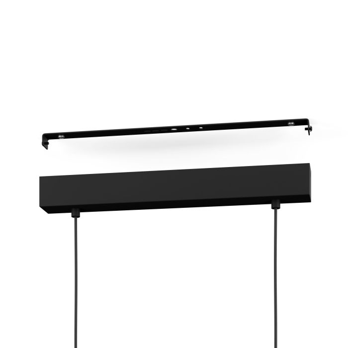 Cargue la imagen en el visor de la galería, Candeeiro de teto LED preto com madeira BOYAL EGLO
