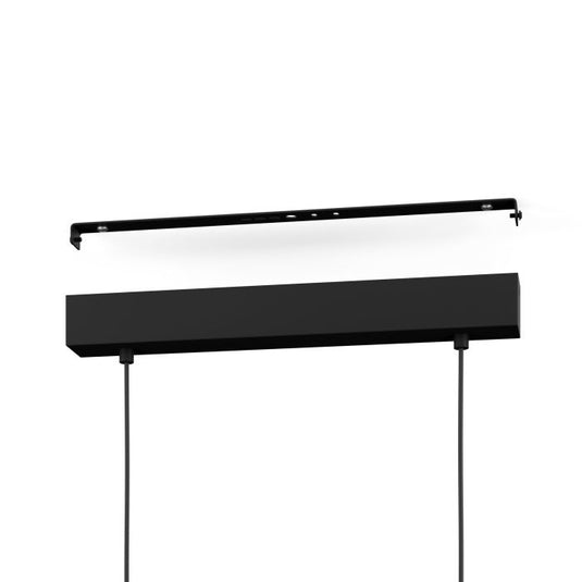 Candeeiro de teto LED preto com madeira BOYAL EGLO