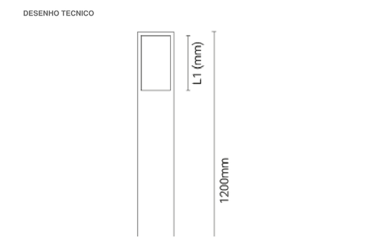 Luminária Saliente de Piso para Exterior Tromilux