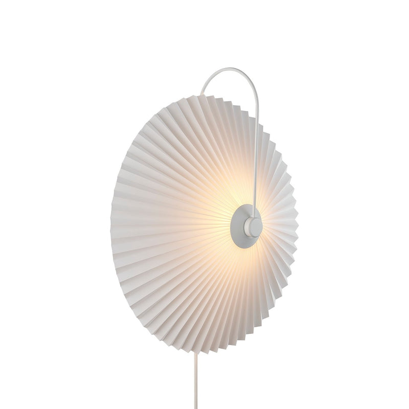 Carregue imagem no visualizador da galeriaAplique de Parede Moderno com Abajur Plissado Branco NADIA NORDLUX
