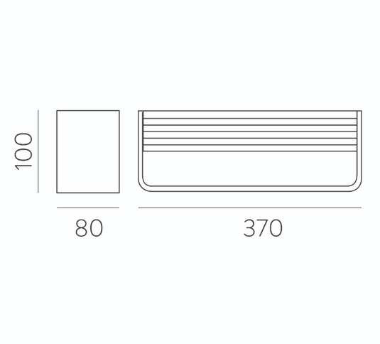 Aplique de Parede LED em Dourado com 370mm