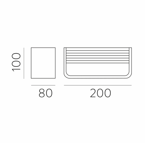 Aplique de Parede LED em Dourado com 200mm