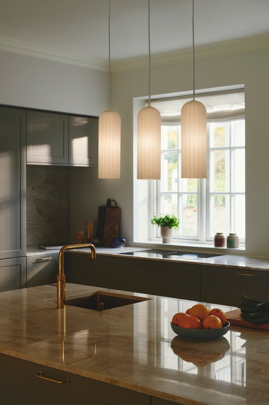 Candeeiro de Teto Suspenso em Vidro Fluted Miella NORDLUX