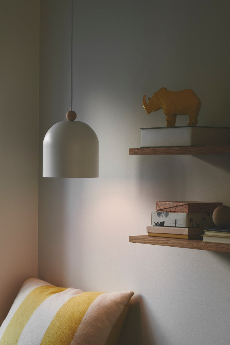Load image into Gallery viewer, Candeeiro Suspenso Branco com Detalhe em Madeira Gaston NORDLUX

