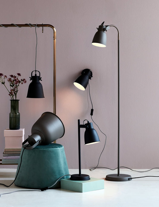 Candeeiro Suspenso Industrial com Abajur Orientável Adrian NORDLUX