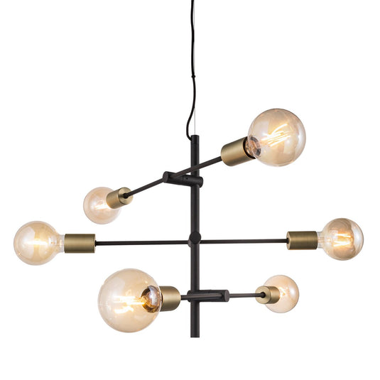 6-Spot Pendant Preto Josefine NORDLUX