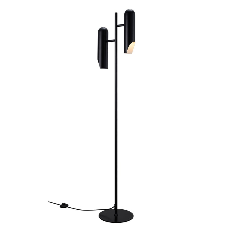 Chargez l'image dans la visionneuse de la galerie, Candeeiro de Pé Preto com Duas Cabeças Ajustáveis ROCHELLE NORDLUX
